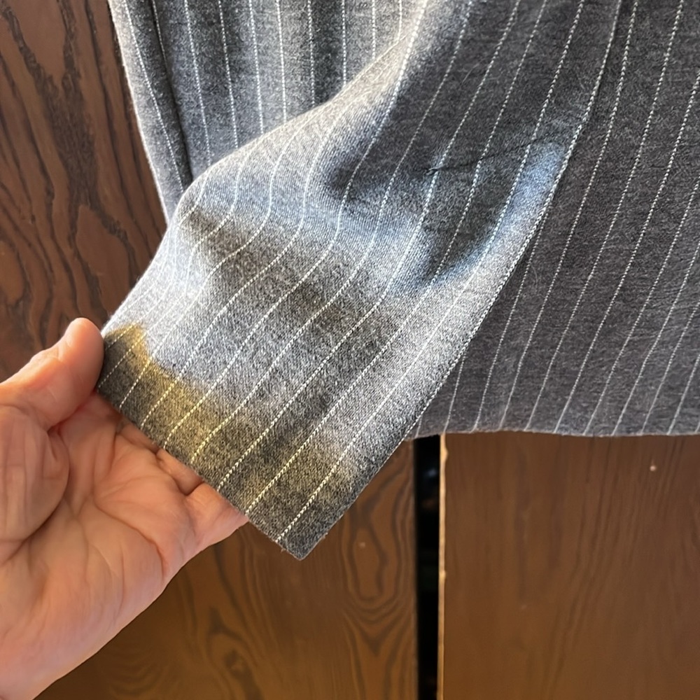 Banana Republic Basic Gray With White Stripped Dr… - image 6